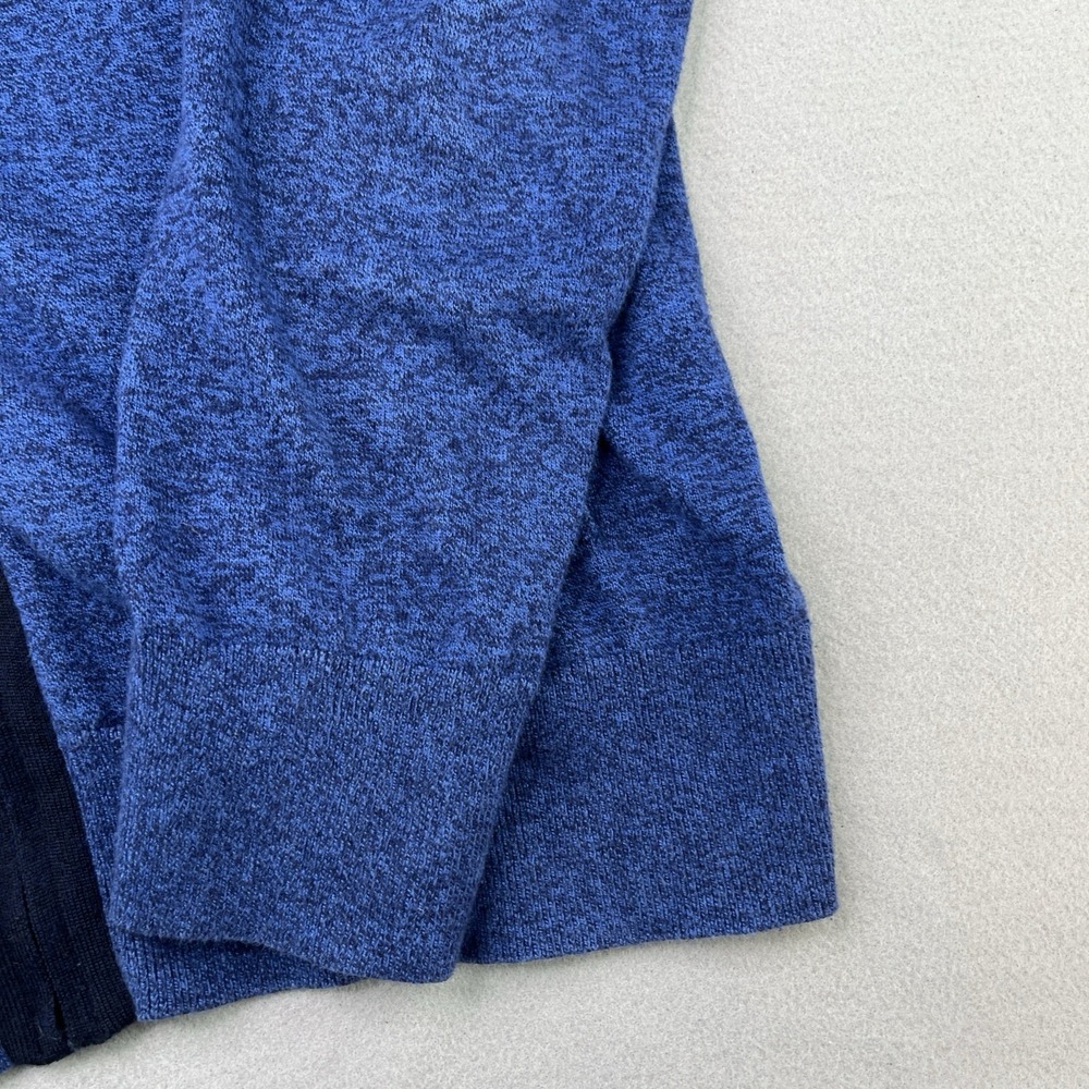 Banana Republic Mens Blue Marled Full Zip Knit Hoodie Sweater Size Large - Picture 4 of 15